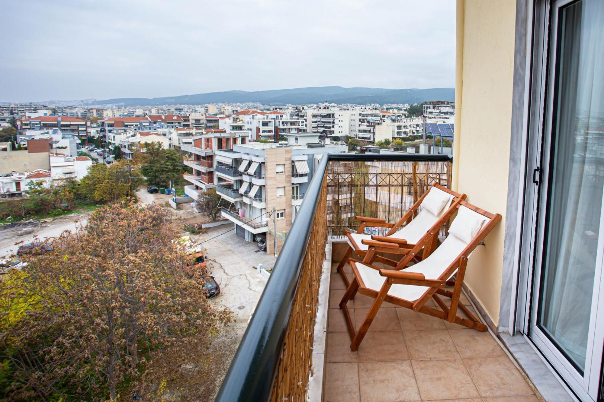 Celestial Garden-Thessaloniki'S Modern, Eclectic Penthouse With An Amazing View And Veranda Zewnętrze zdjęcie